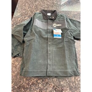 Miller Electric Welding Jacket Premium Leather Kevlar  Medium NEW coat